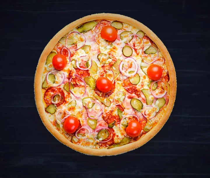 Pizza recién horneada